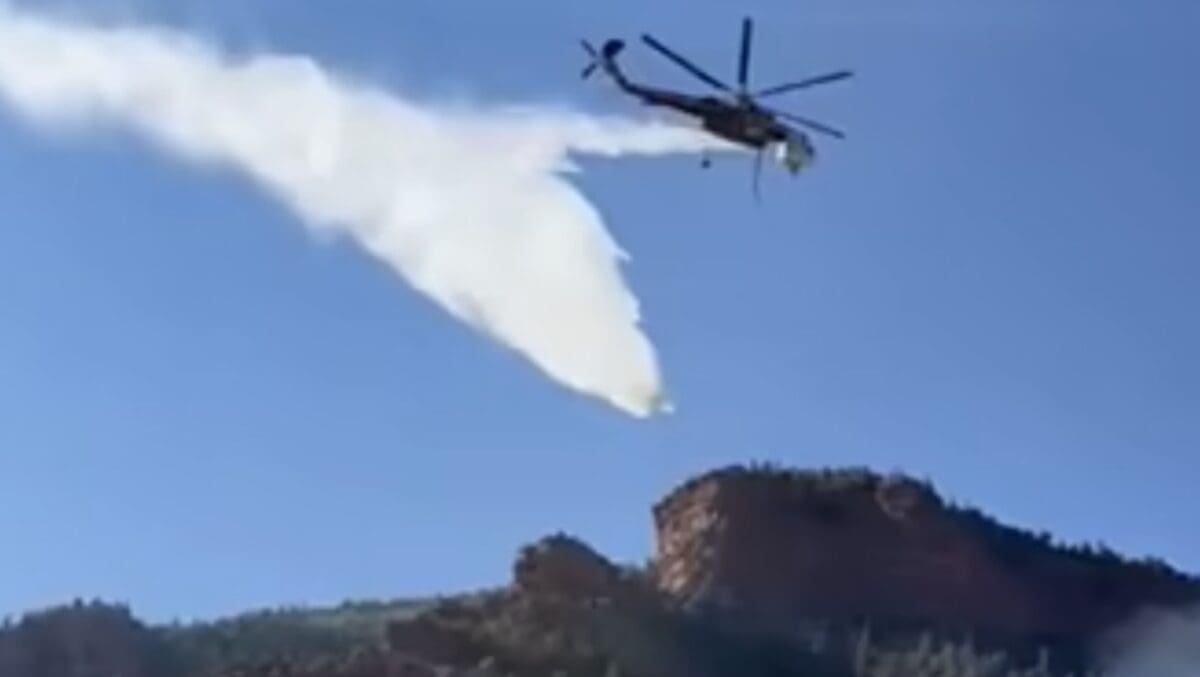 Fighting the Red Canyon Fire.